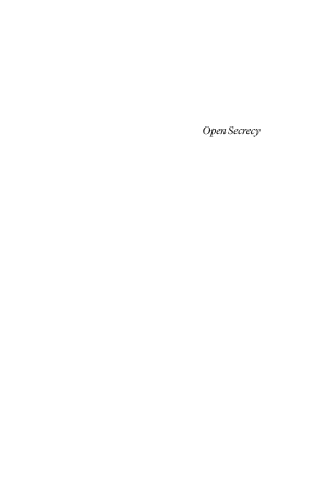 Open Secrecy