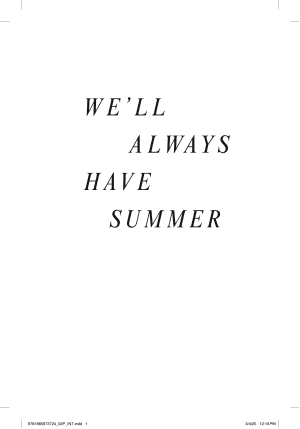 We'll Always Have Summer