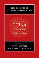 The Cambridge Economic History of China