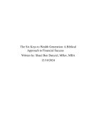 The Six Keys to Wealth Generation