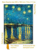 Vincent Van Gogh: Starry Night Over the Rhône (Foiled Quarto Journal)